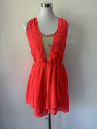 Guess Sommerkleid, Gr. S, Rot/Beige, Top Zustand!
