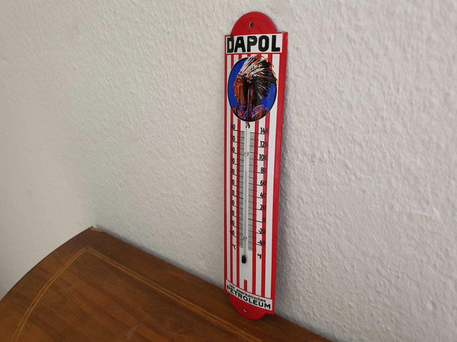 Schilder: Emailschild Thermometer DAPOL Petroleum Emaille Schild Retro – Neu (gemäss Beschreibung) aus Schaffhausen von  5