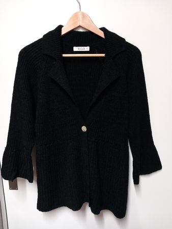 Beutler Damen Strickjacke schwarz Gr. XL Perlmuttknopf