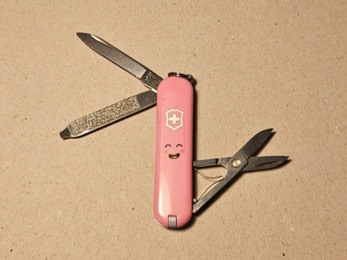 Victorinox Coltelli tascabile: Victorinox classic SD Pink Smile – Nuovo e nell'imballaggio originale da Bogis-Bossey venduto da redharvest 1