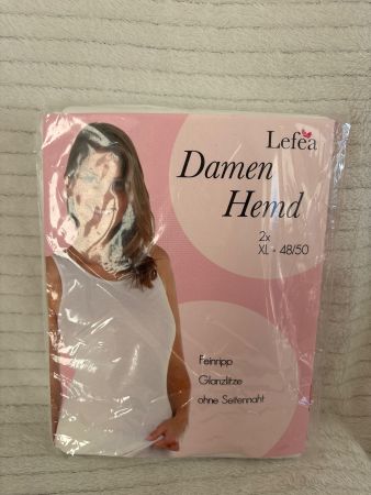 2x Damen Hemd Lefea Feinripp weiss Grösse XL 48/50 neu