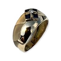 Bague / Ring Or 18k sertie de 4 Saphirs New 🎁