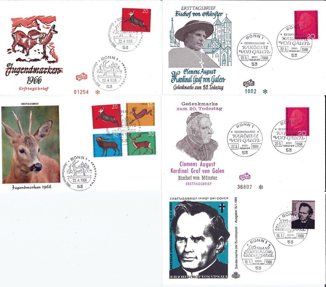 Alle Briefmarken: 29 Ersttagsbriefe BRD – Gebraucht aus Bellach von qsearch 4
