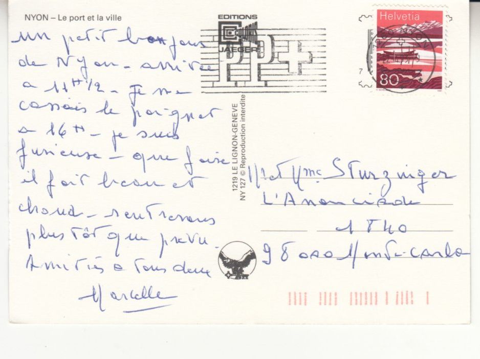 Ansichtskarten: Nyon 1993 – Gebraucht aus Bürglen TG von StampGraf 1