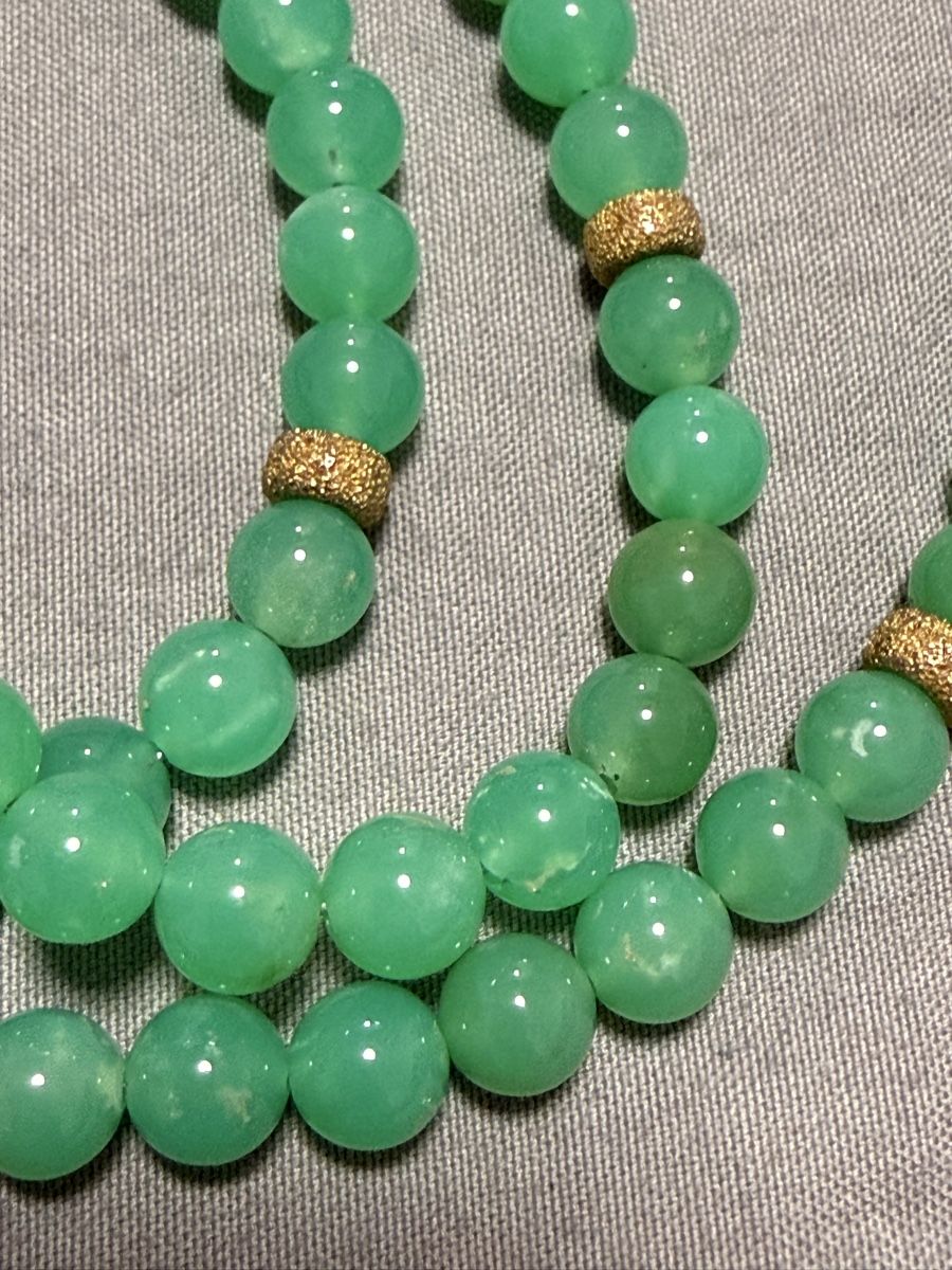 Altri gioielli: Chrysopras Kette und Armband  – Usato da Oberhof venduto da RealStone 4
