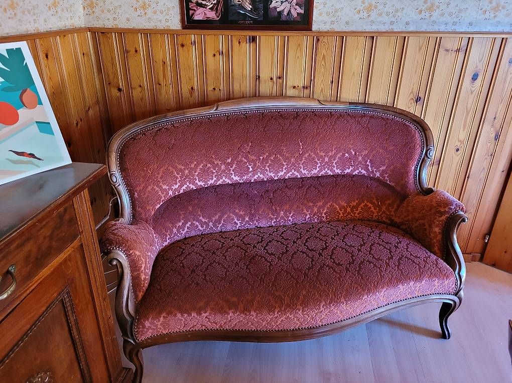 Sofas: Canapé style Louis Philippe/ 1 fauteuil Voltaire  – D'occasion à ST-TRIPHON par cressonvert 1