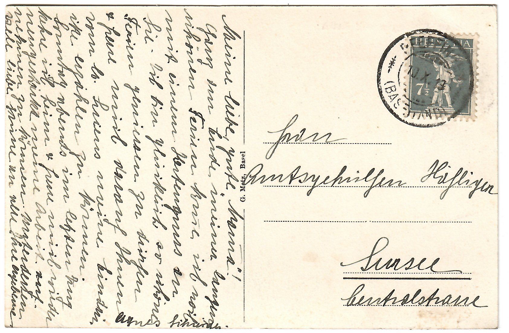Cartoline postali: Ansichtskarte 'Blick auf Pfeffingen und Aesch' – Usato da Kerns venduto da etma3 1