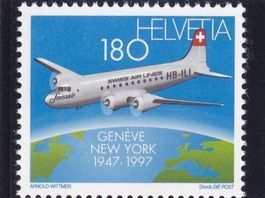 Postfrisch Nordatlantik Swissair 1997