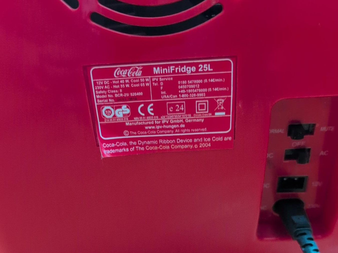 Coca-Cola Kühlschrank: Coca-Cola MiniFridge 25L – Gebraucht aus Baden von mos_7z72 4