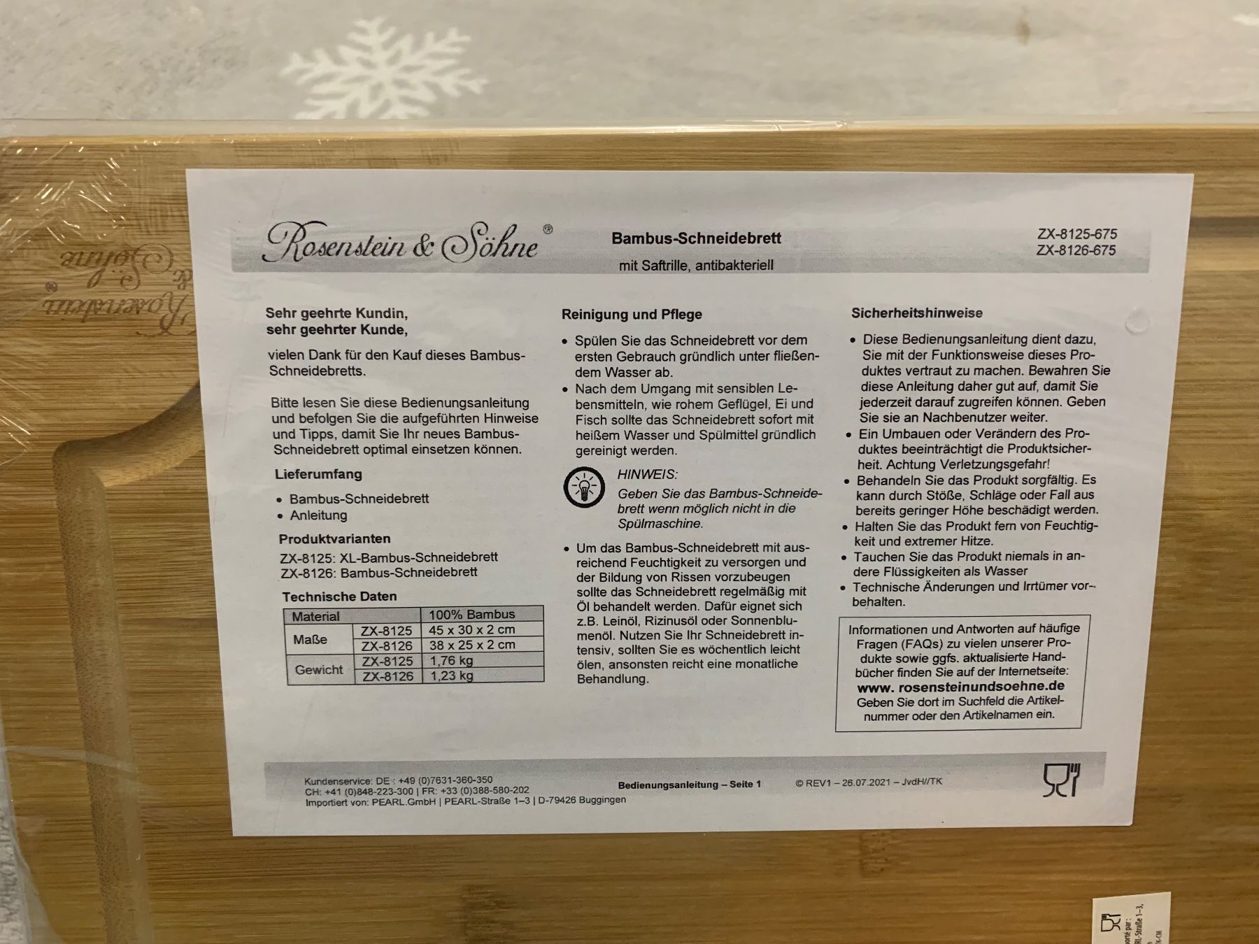 Articoli in legno: Schneidebrett NEW – Nuovo e nell'imballaggio originale da Zürich venduto da Privat4444 2