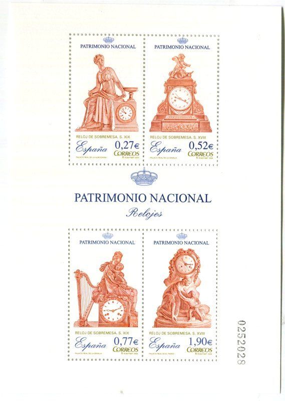 Tutti i francobolli: Block "Kaminuhren". Spanien. – Nuovo e nell'imballaggio originale da Basel venduto da Butsch5