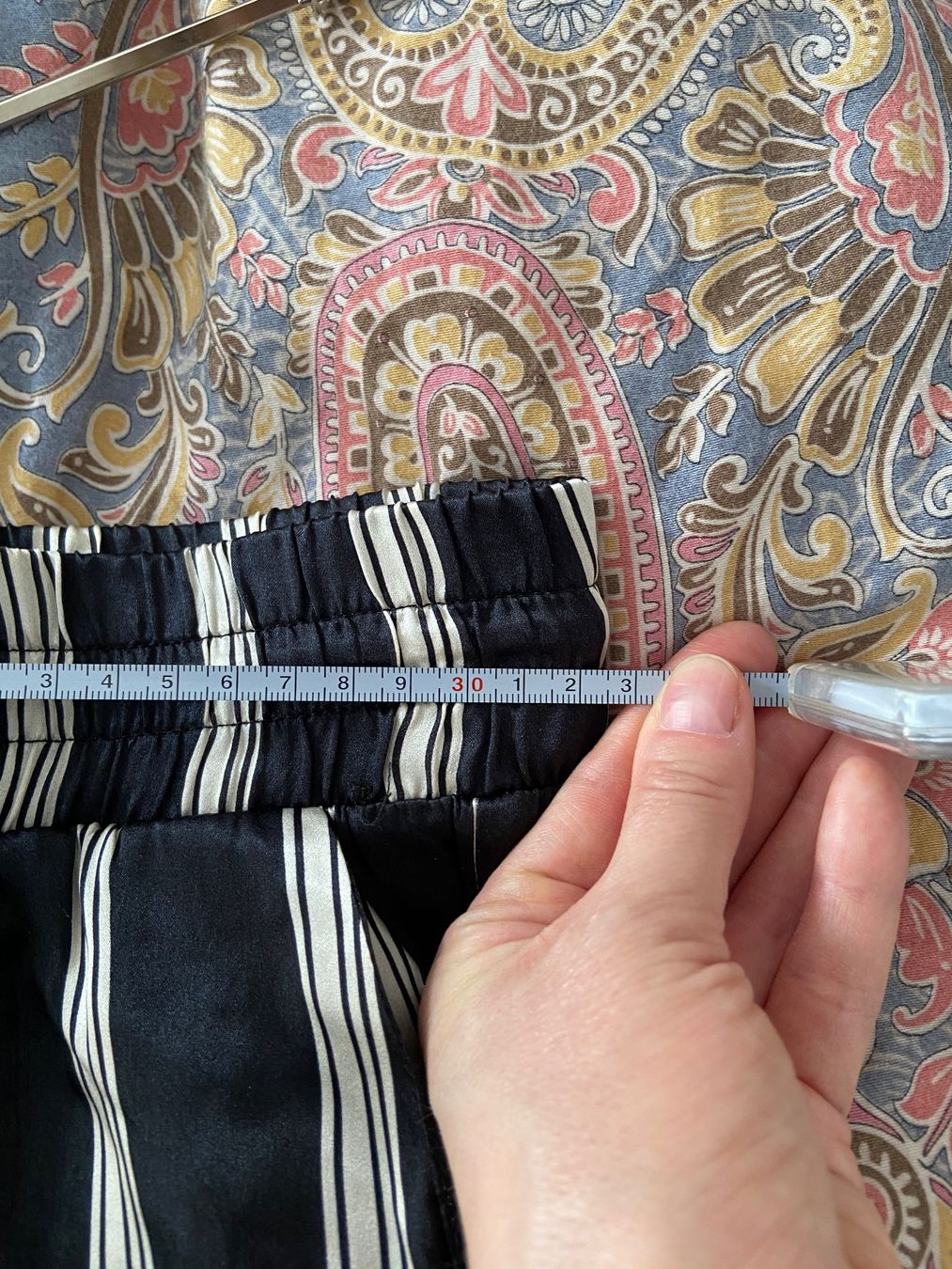Pantaloni: Pantalon rayé 100% silk – Usato da Cully venduto da FranVey 4
