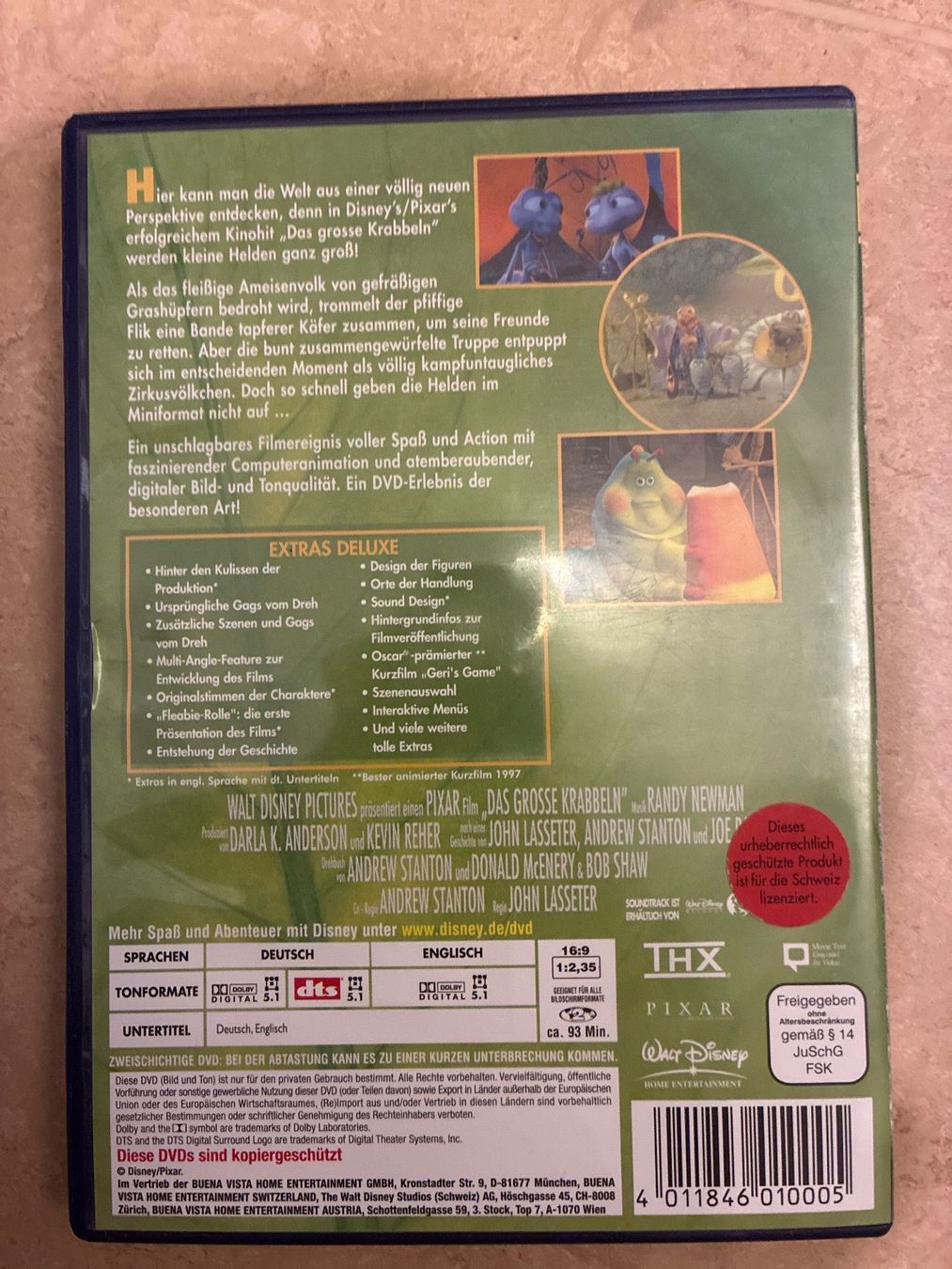 Tutti i DVDs: DVD- Das grosse Krabbeln (A Bug's Life) – Usato da Guntershausen venduto da Gloominati 1