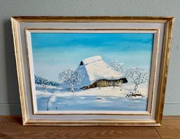 Bild Strohdachhaus Bauernhaus W. SCHAUENBERG 1884-1943