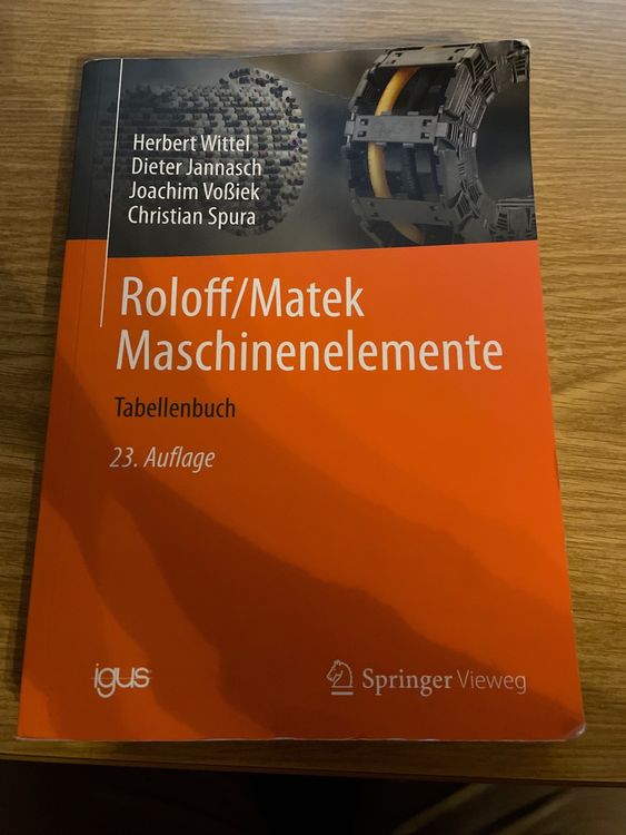 Roloff/Matek Maschinenelemente Tabellenbuch, 23. Auflage | Kaufen auf ...