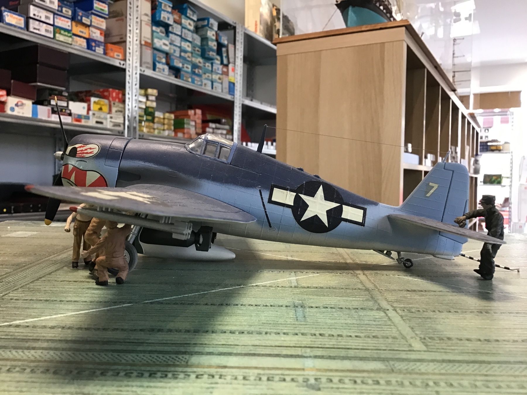 Kit di modellismo & Modellini statici: F4F Wildcat Modellbausatz, gebaut 1:48 – Nuovo (secondo la descrizione) da Männedorf venduto da Modell-Spezialisten 1