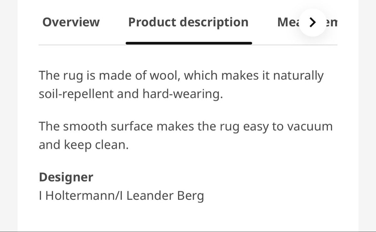 Ikea Tappeti: Tapis Ikea Desing – Nuovo e nell'imballaggio originale da Renens VD venduto da diabliTo 3