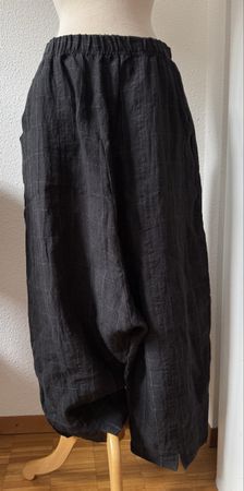 Sarouel Mama B  mod. LENA carreaux gris taille XL 100% lin