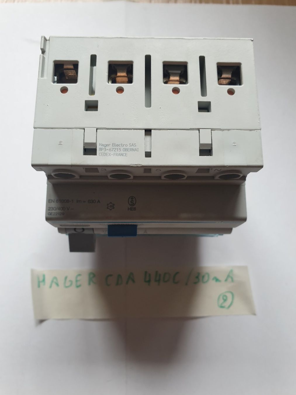 Hager Alimentazione elettrica: Hager CDA DDR 440C /FI 30mA – Usato da Moudon venduto da Amaroli7 2