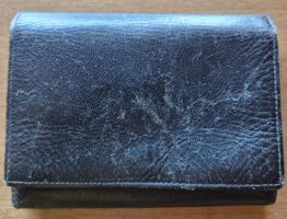 Portemonnaie aus echt-Leder schwarz, gebraucht.