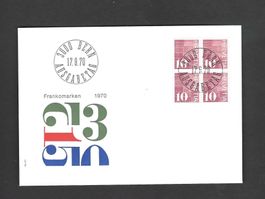 CH FDC Viereblock 1970