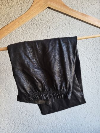 Coole Leggings in Leder Optik, Schwarz, Grösse S