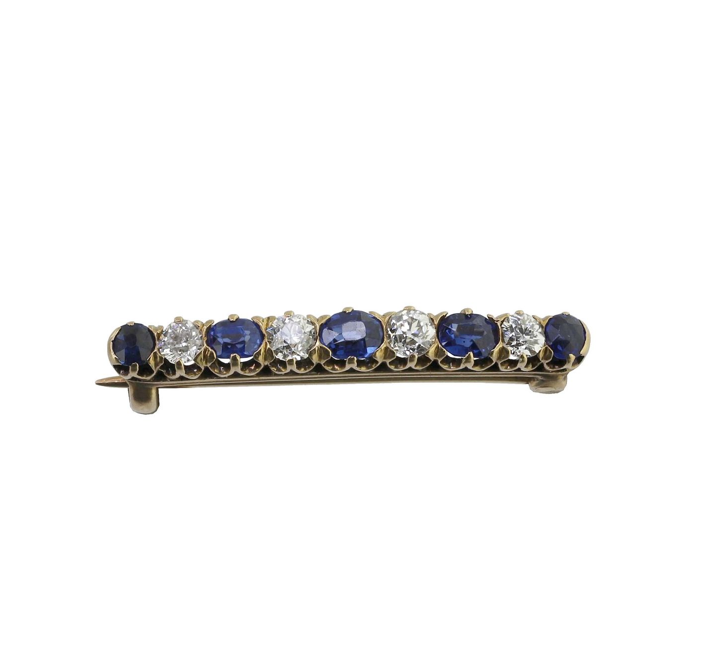 Spille & Fermagli: Diamant Saphire Brosche – Usato da Zürich venduto da Vintage-Jewellery