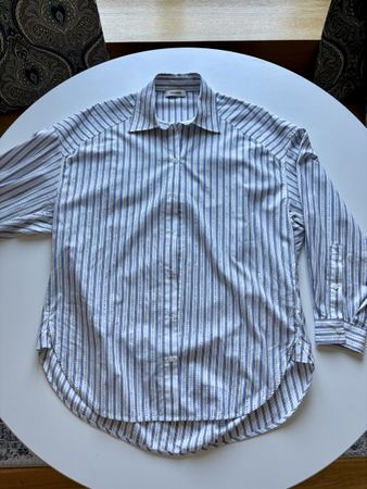 Sandro oversized Bluse gestreift mit Strass-Steinchen