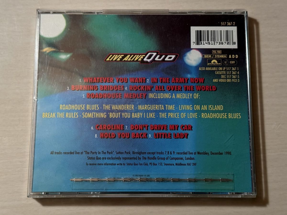 CD: Status Quo Live Alive Quo CD – Usato da Oberried Brienz venduto da Chyara 1