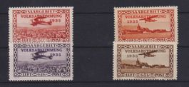 Saargebiet 1934: Flugpostserie Volksabstimmung *
