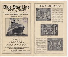 Blue Star Line - Schifffahrtsgesellschaft Prospekt von 1929
