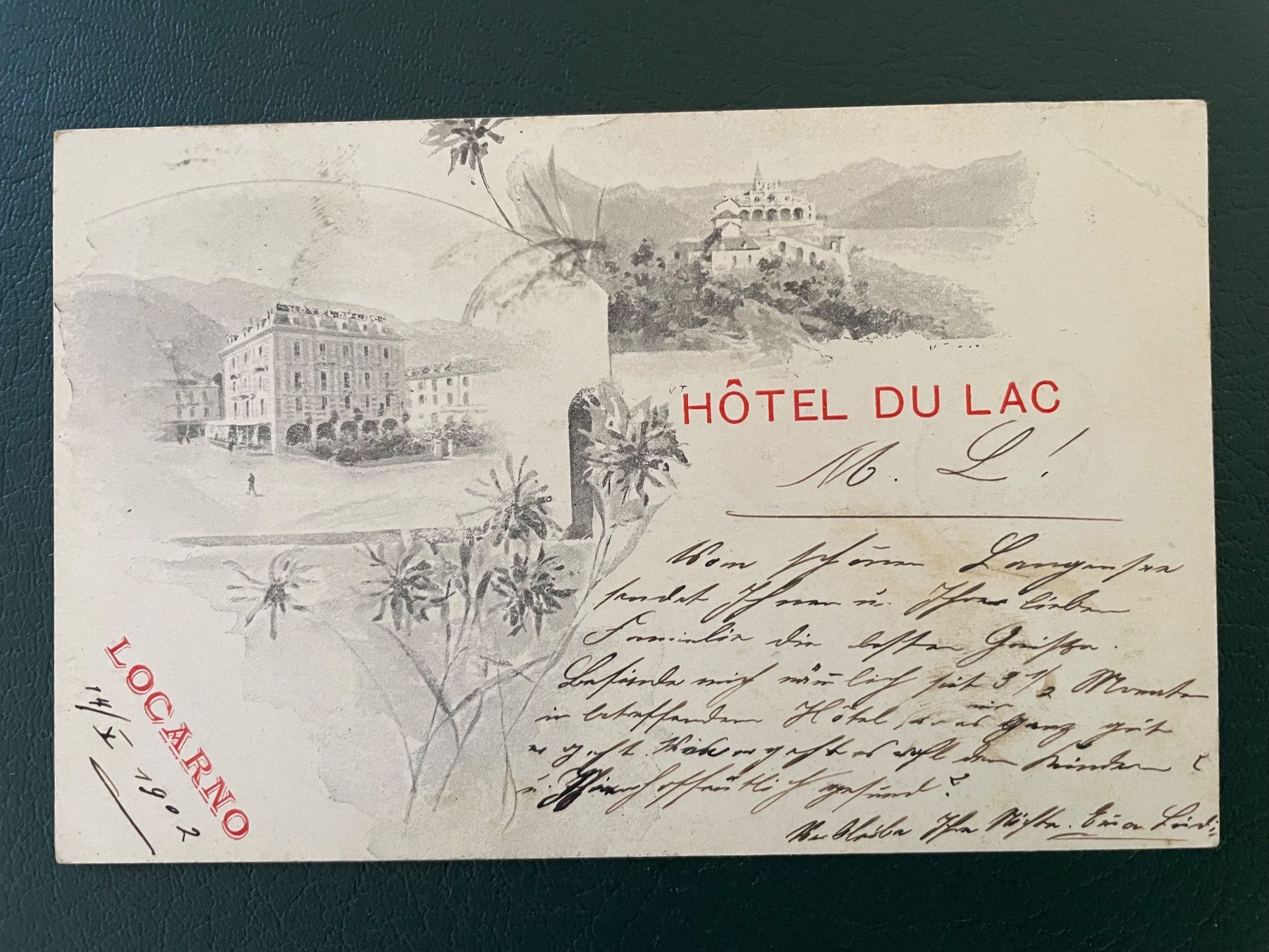 Cartoline postali: Locarno Hotel du Lac 1902 – Usato da Faido venduto da Luca555