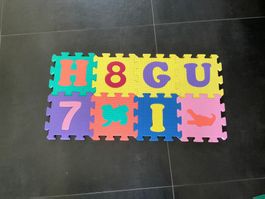 Kinder Puzzlematten Buchstaben & Zahlen aus Schaumstoff