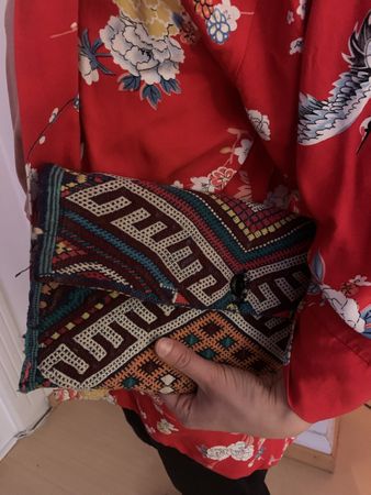 Vintage Clutch, handgewoben