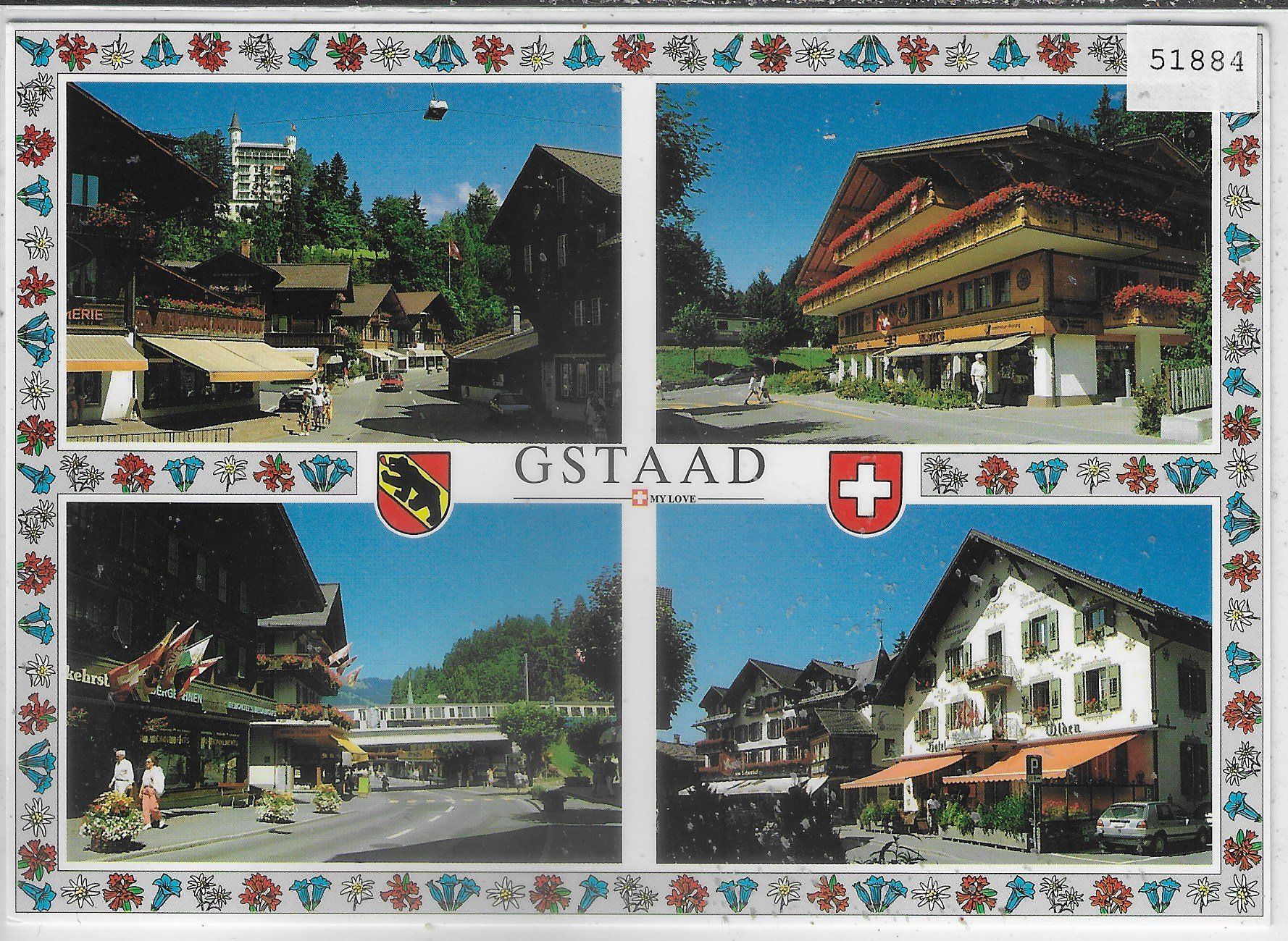 Cartoline postali: Gstaad - Multiview – Usato da Ettingen venduto da Kartenplanet