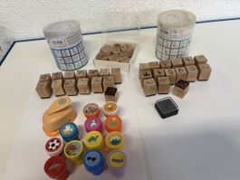 Grosses Stempel-Set – Holzstempel HEYDA, Tiere, Bauernhof & 