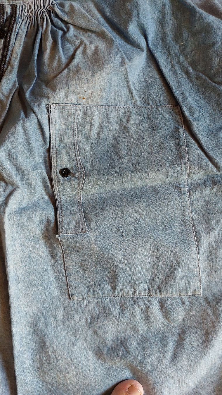 Camicie: Trachtenhemd blau, gebraucht – Difettoso da Thörigen venduto da Mairitterling 5