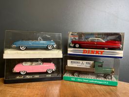 Sammlung von 4 Modellautos - Buick, Dinky & Mercedes