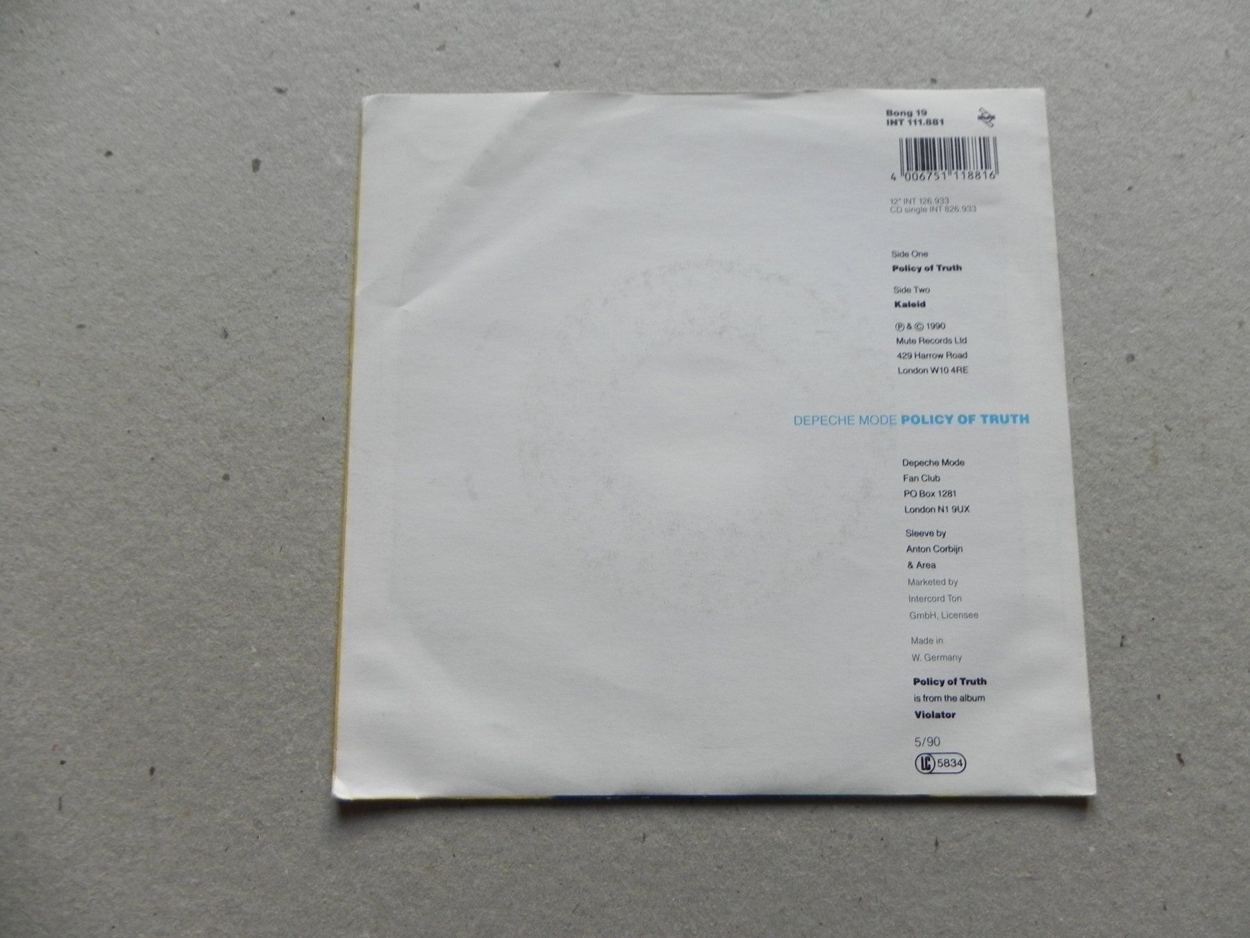 Dischi in vinile: Single engl. Synth - Rock Pop Band Depeche Mode 1990 – Usato da Siebnen venduto da krimsie 1