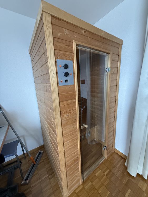 Produktbild von HOMASIS Dampfsauna Tragbar, Heimsauna Mit Dampfgenerator 3 L, Mini Sauna Für Zuhause Mit Fernbedienung, 9 Temperaturstufen & Timer, Mobiles Saunazelt Mit Klappstuhl & Fußmassagegerät (Grau