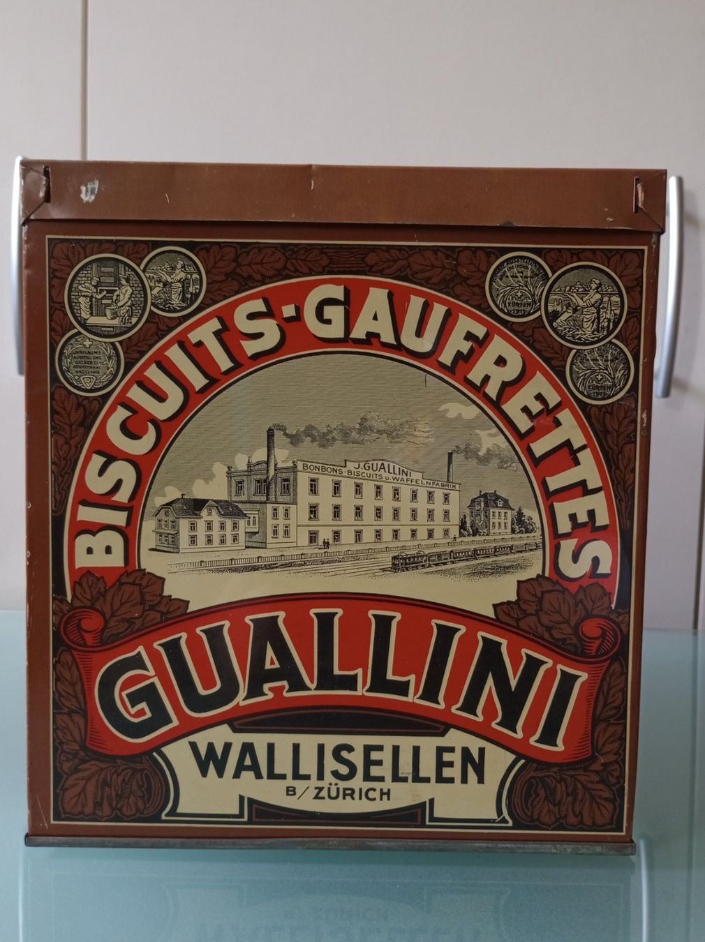 Barattoli: Blechdose Biscuits Guallini Wallisellen – Usato da Herisau venduto da ACm9