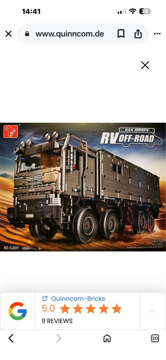 Technics Kit di costruzioni: TGL RV Off-Road 8x8 ab 69.- – Usato da Sennwald venduto da HARO-Import