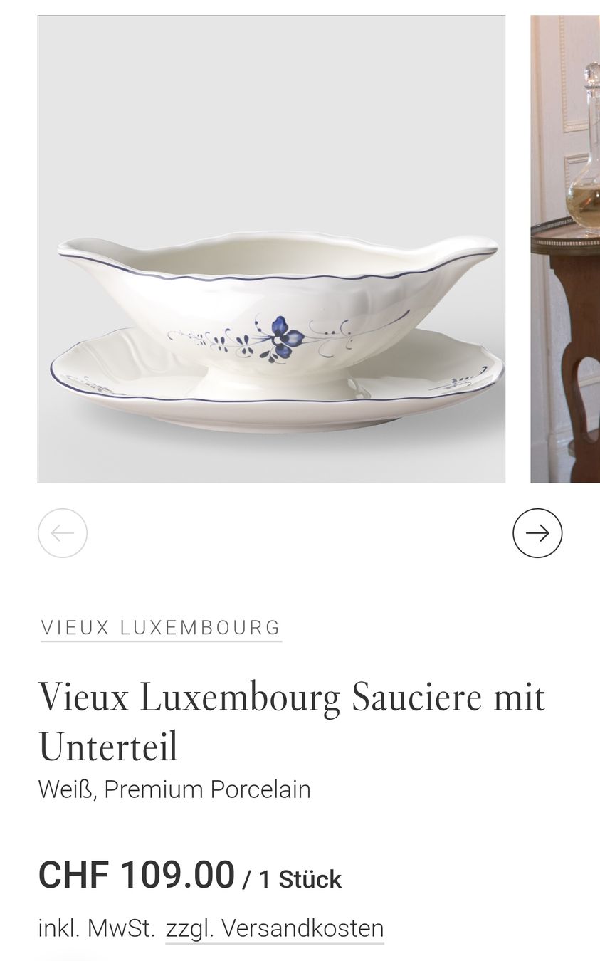 Villeroy & Boch Ciotole: Vieux Louxemborg Saussenschale – Usato da Hinwil venduto da Wo-ma14 2