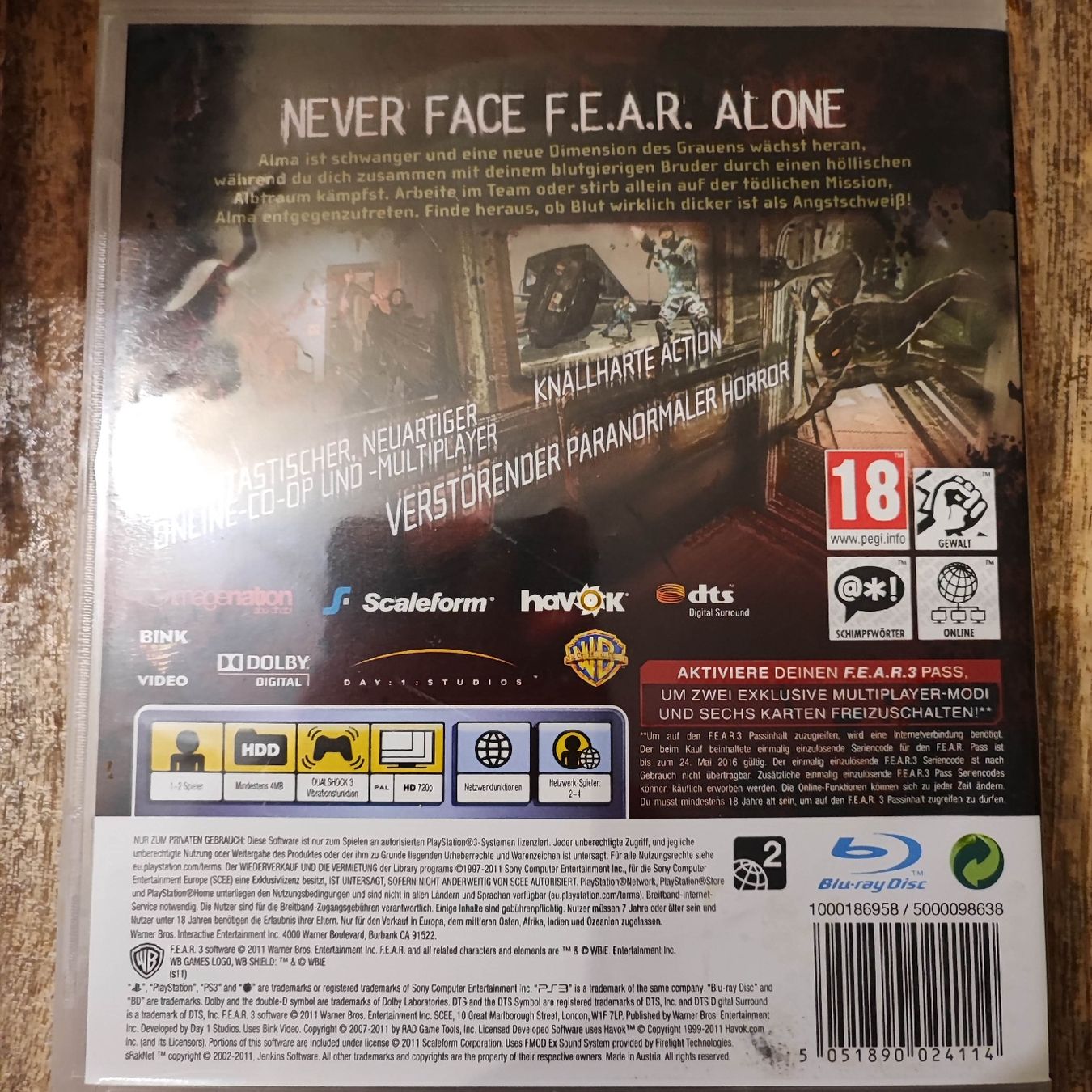 Sony Giochi: F.E.A.R. 3 PS3 Horror Shooter Top Zustand – Usato da Dübendorf venduto da kb86_MOVIE 1