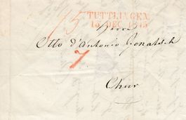 1845 Brief mit Inhalt von Deutschland nach Chur, An. Stempel