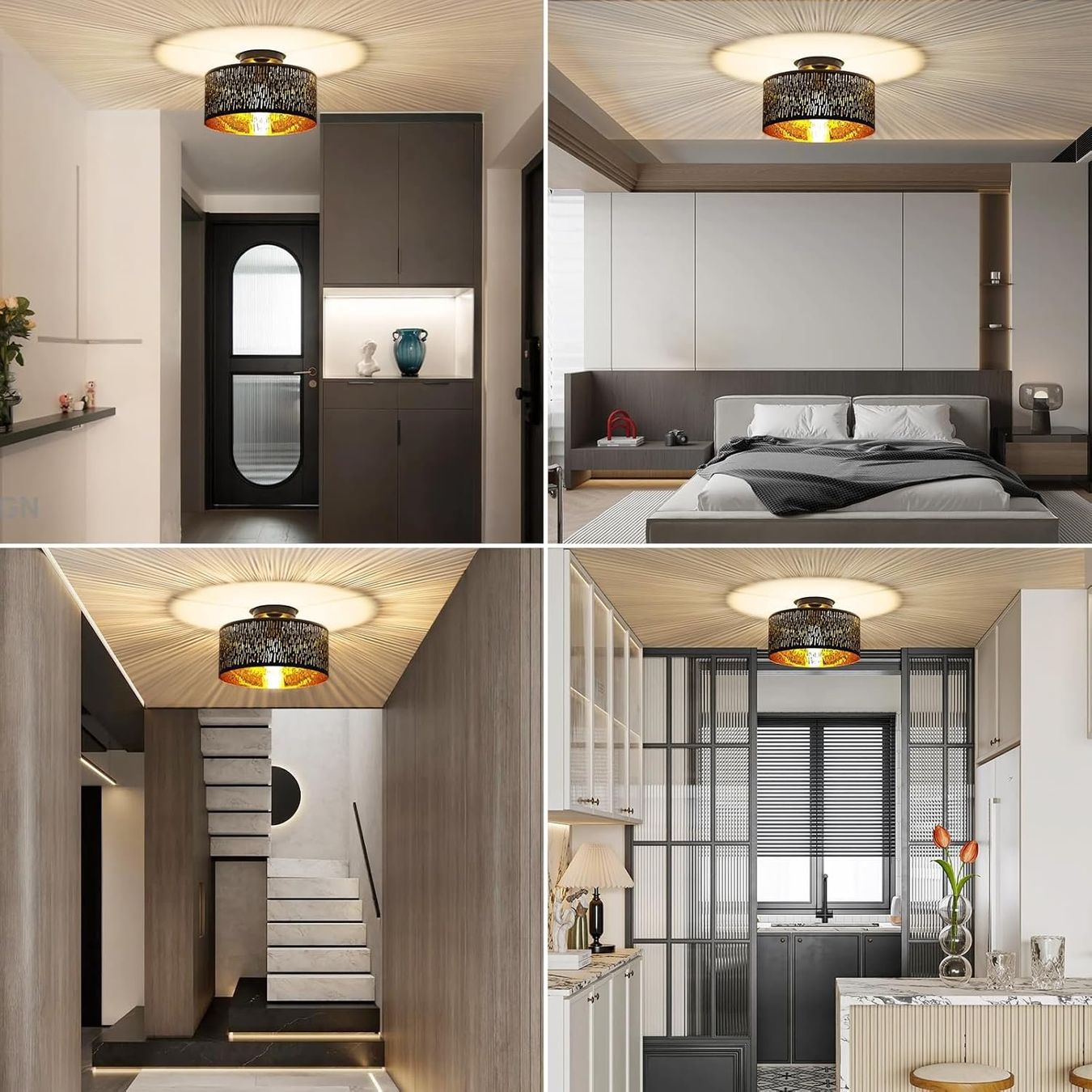 Lustres & lampes de plafonds: Deckenlampe Schwarz E27 Deckenleuchte Wohnzimmer – Neuf avec emballage d'origine à Schaffhausen par tra_6j5m 5