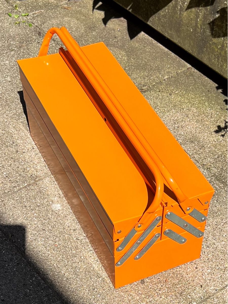 Tutti gli attrezzi: Robuste orangefarbene Werkzeugkiste klappbar, NEU – Nuovo (secondo la descrizione) da Winterthur venduto da auctiontown 4