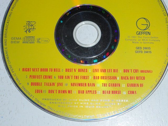 CD: 4CD's - Cardigans, Baseballs, Body Count & Guns n' Roses – Usato da Unterbäch venduto da hiliq 4