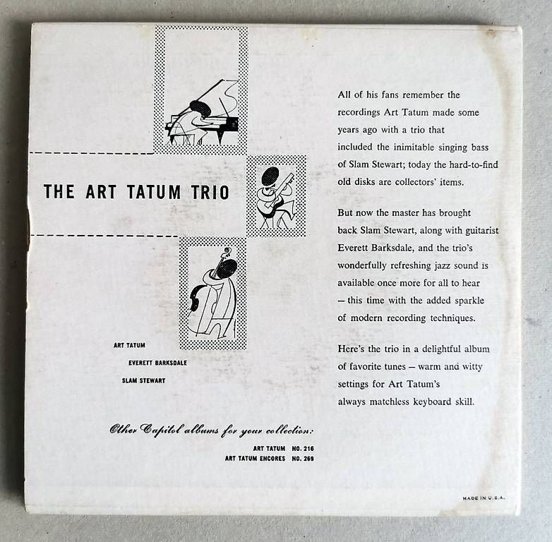 Dischi in vinile: The Art Tatum Trio – Usato da Trimmis venduto da weisscj23 2