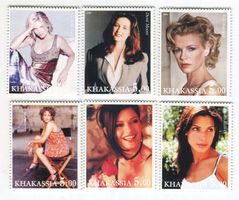Briefmarken Michelle Pfeiffer, Julia Roberts, Sandra Bullock